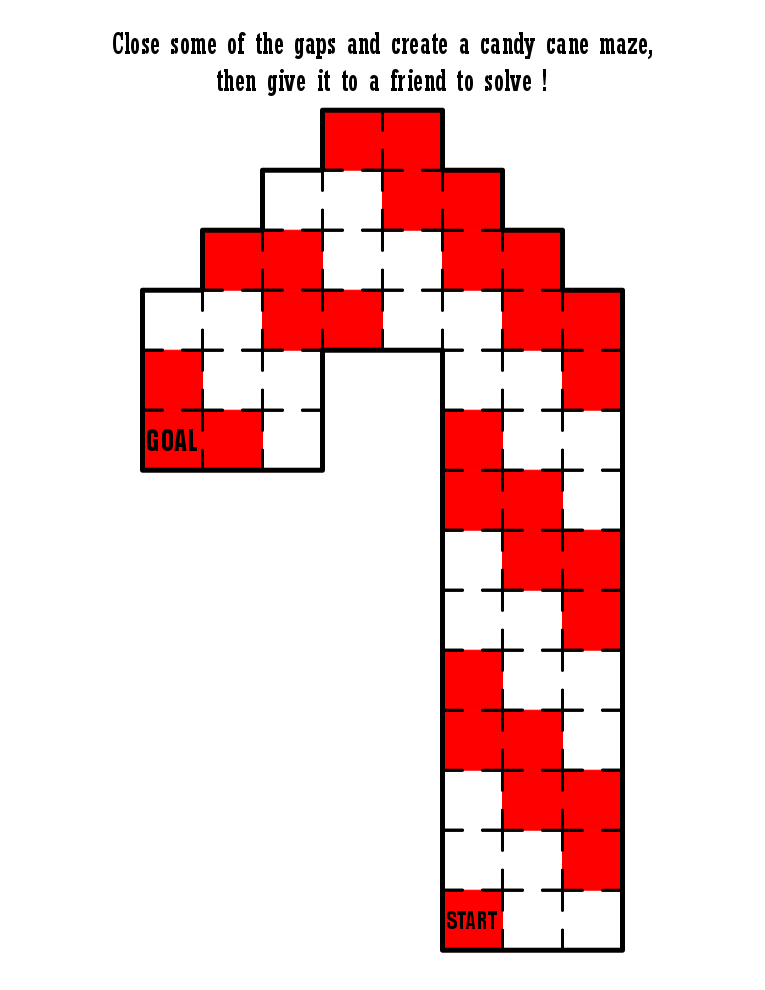 Christmas Maze Making template