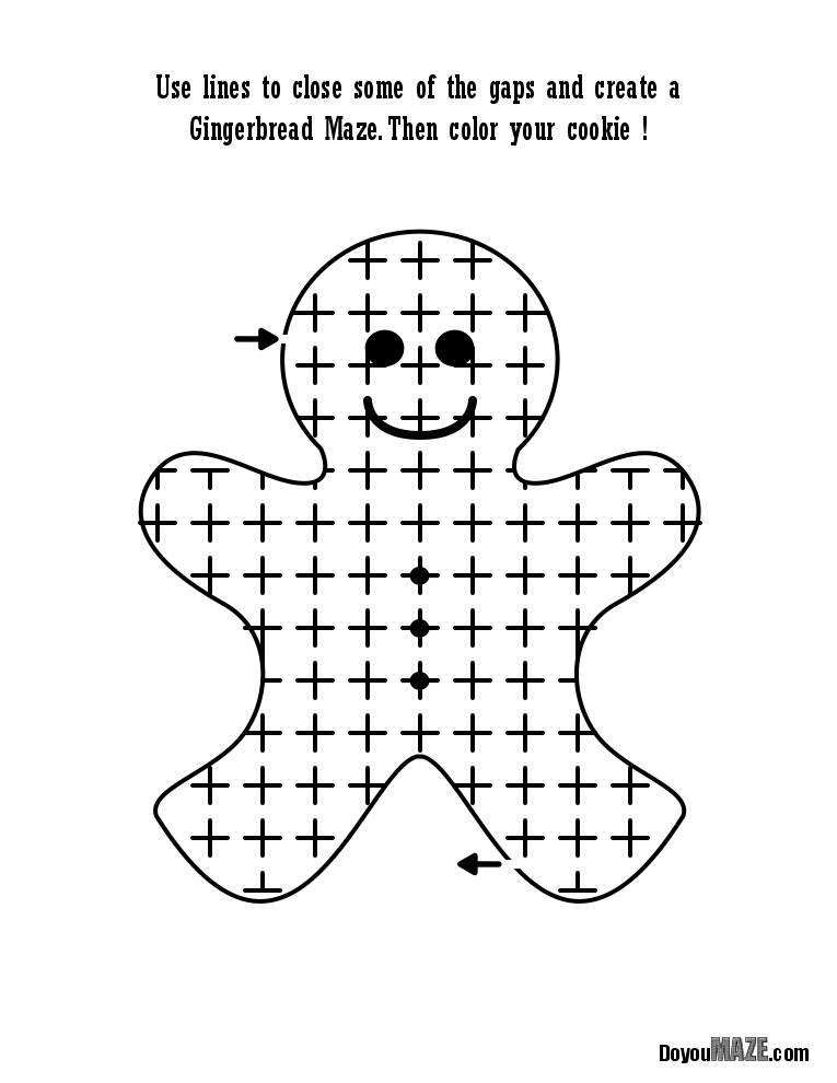 Christmas Maze Making template