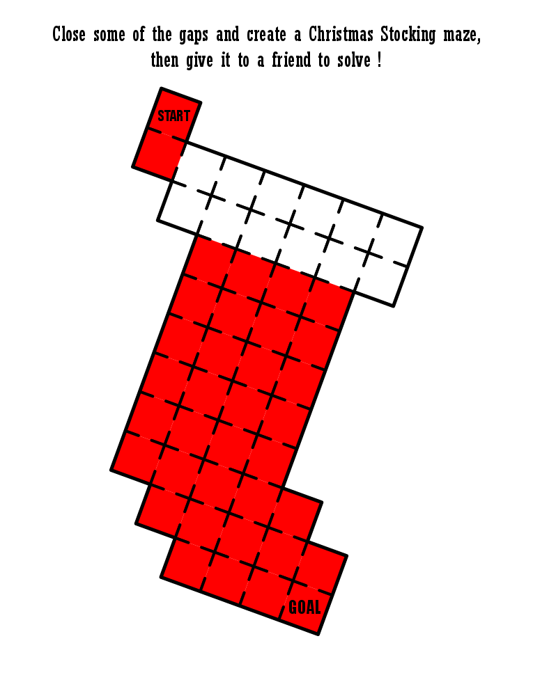 Christmas Maze Making template