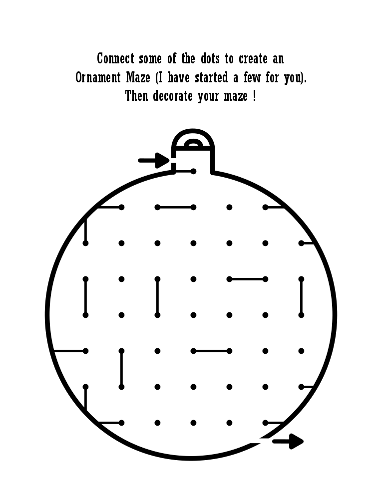 Christmas Maze Making template