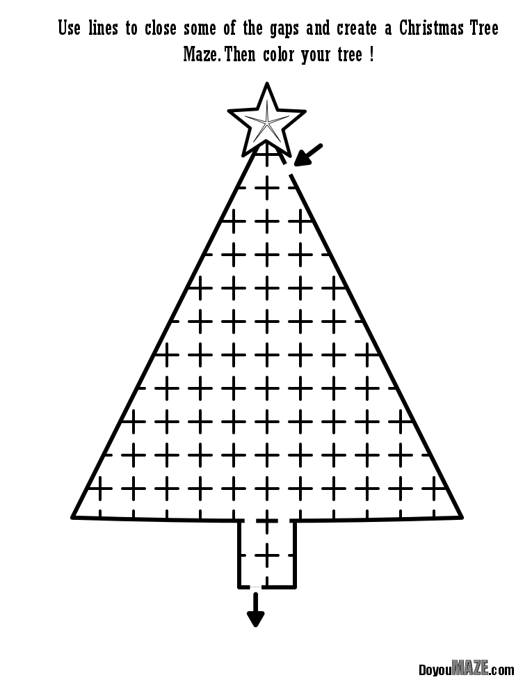 Christmas Maze Making template