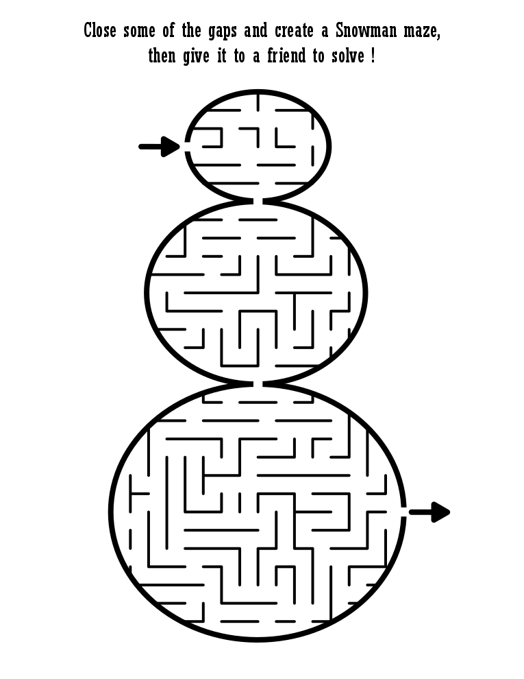 Christmas Maze Making template