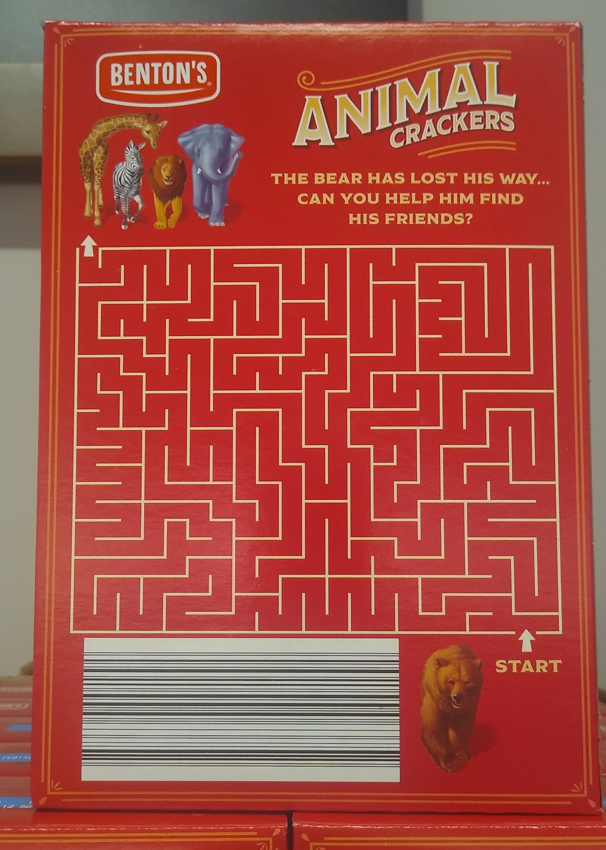 Animal Crackers Box Maze