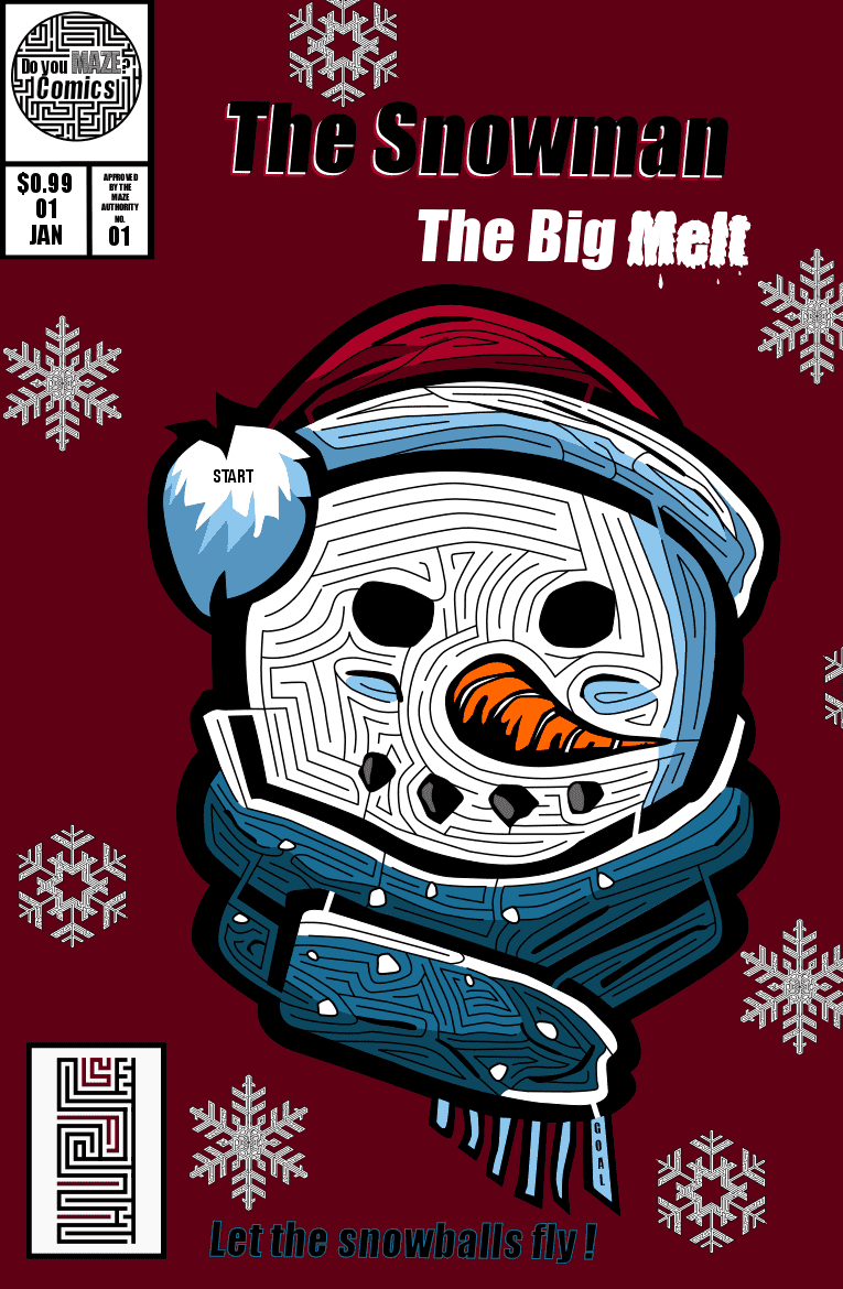 The Snowman Comic book cover maze