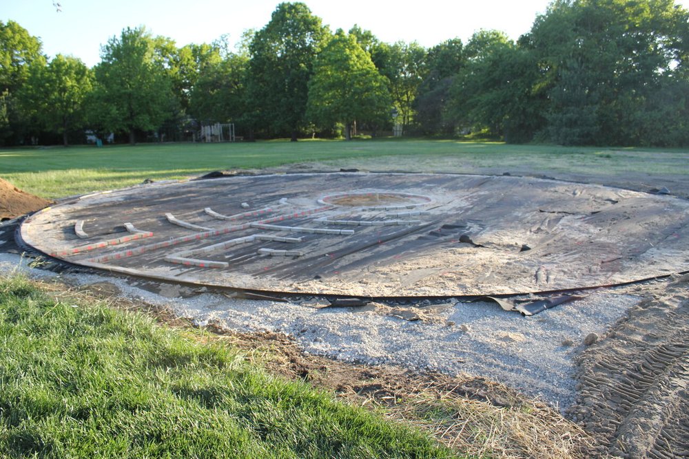 Village Presbyterian Church Labyrinth - Overland Park, KS build in progress