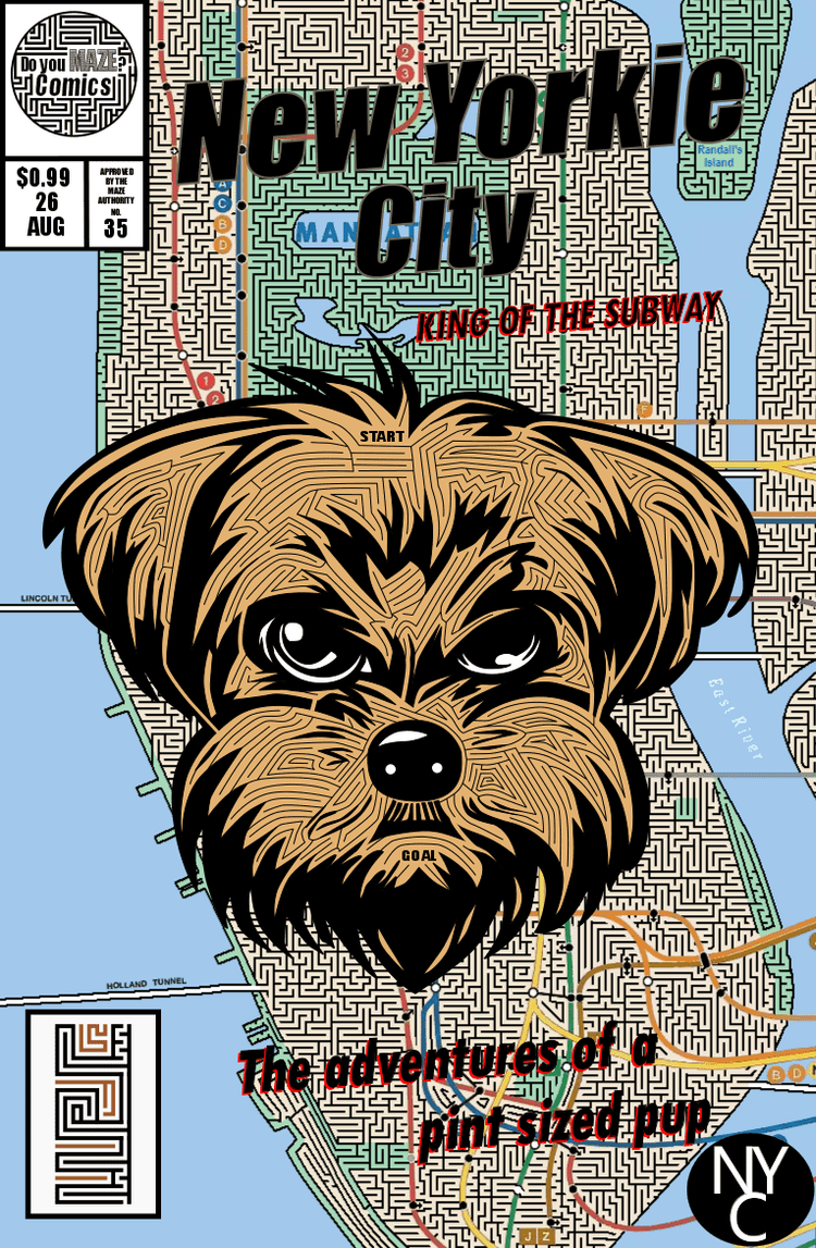 Maze Comic Book Cover #35 - New Yorkie City — Free Printable Mazes for ...