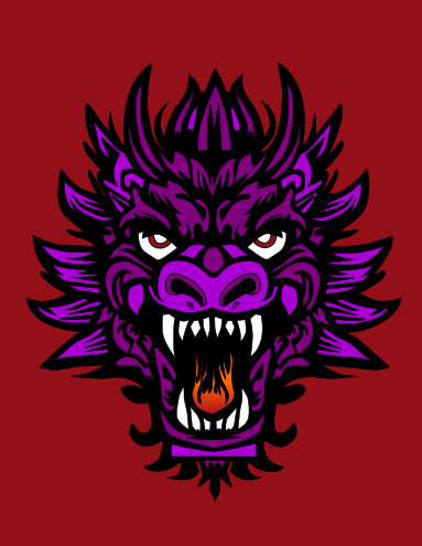 Dragon in purple