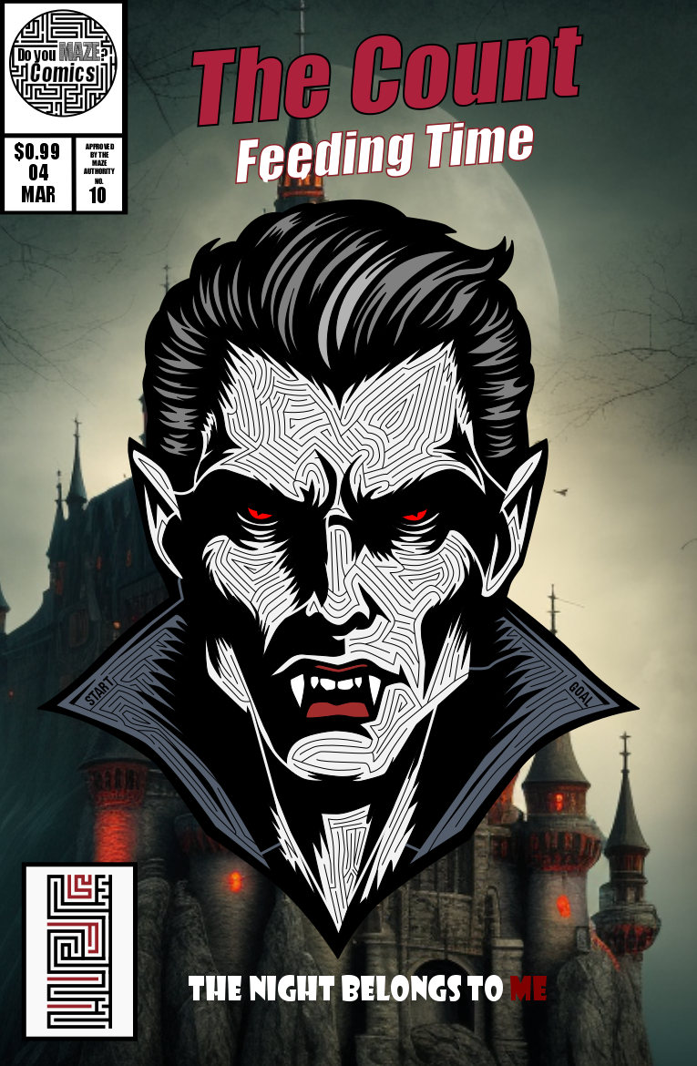 The Count Vampire Maze Comic Book Cover