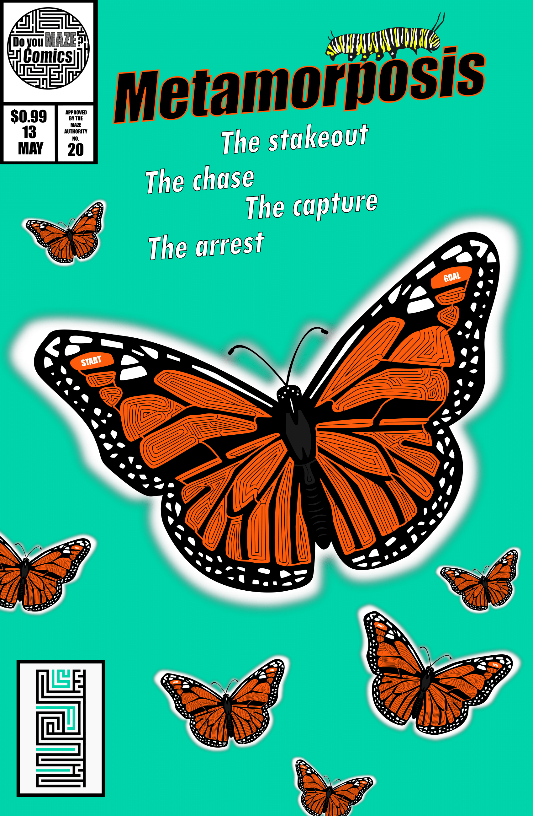 Metamorphosis Comic Book Cover Butterfly Maze 