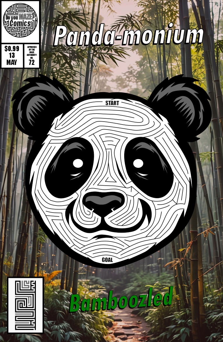 Maze Comic Book Cover #72 - Panda-monium — Free Printable Mazes for All ...