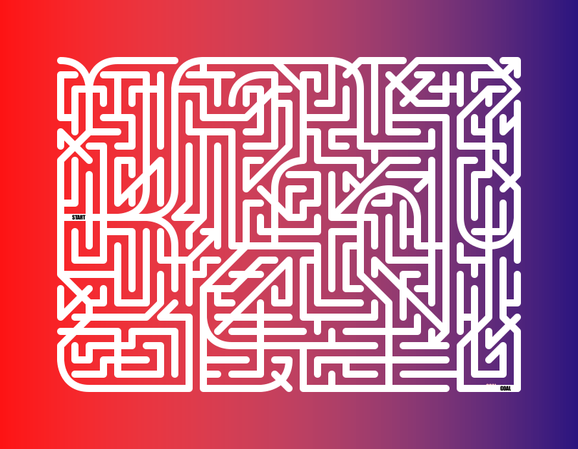 On Line Maze Medium difficulty 4