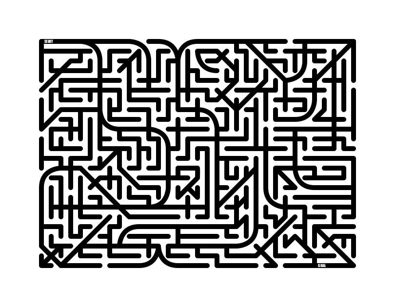On Line Maze Medium difficulty 5