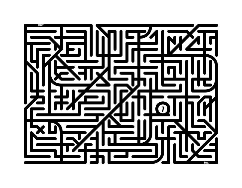 On Line Maze Medium difficulty 7