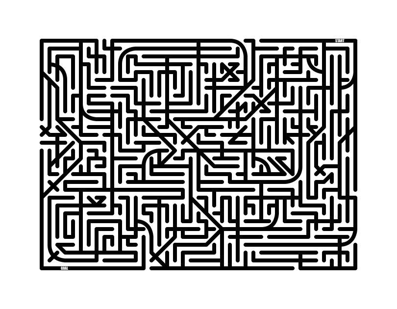 On Line Maze Medium difficulty 9