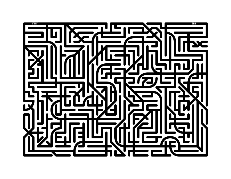 On Line Maze Medium difficulty 10