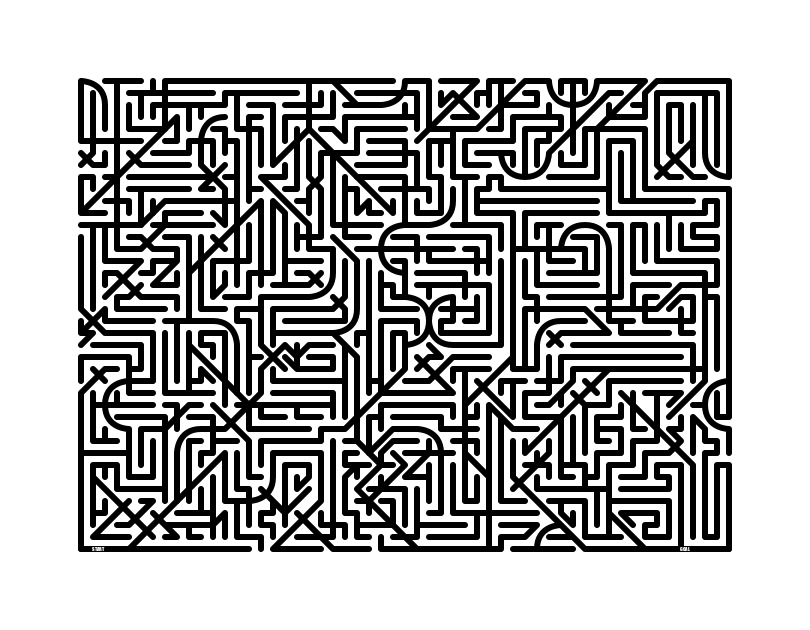 On Line Maze Hard difficulty 1