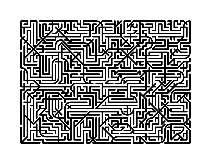 On Line Maze Hard difficulty 2