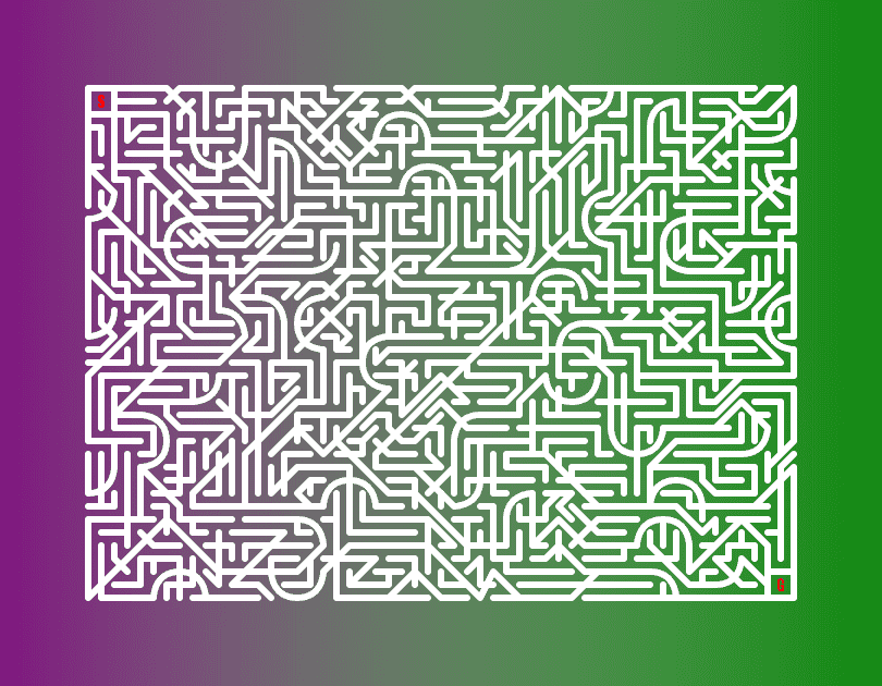 On Line Maze Hard difficulty 6