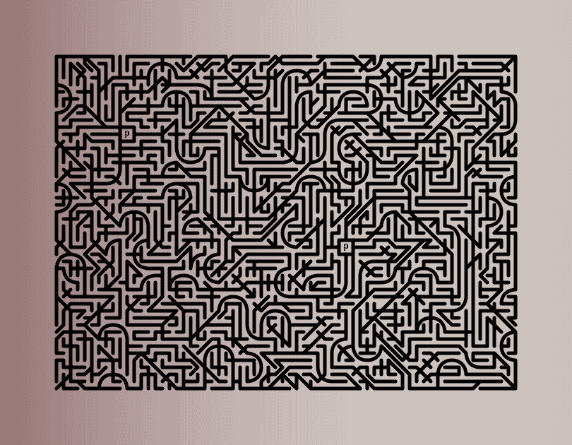 On Line Maze Hard difficulty 8