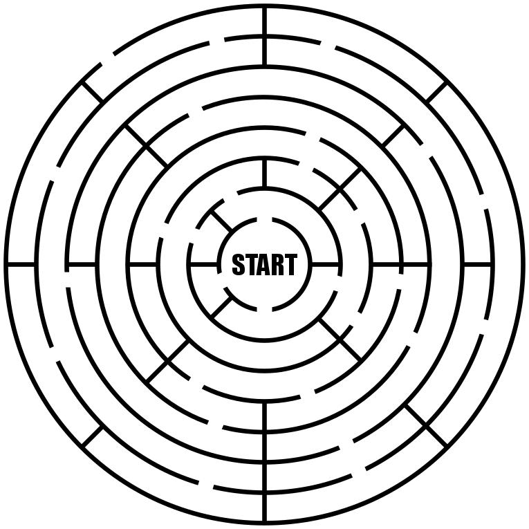 Basic Circle Maze Circle Mazes — Free Printable Mazes for All Ages