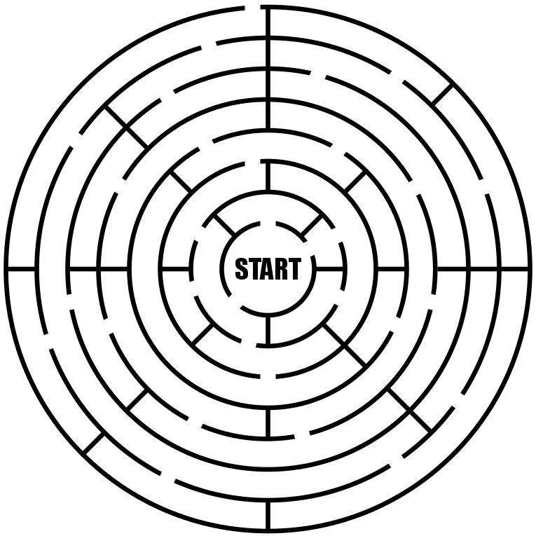 Basic Circle Maze Circle Mazes — Free Printable Mazes for All Ages