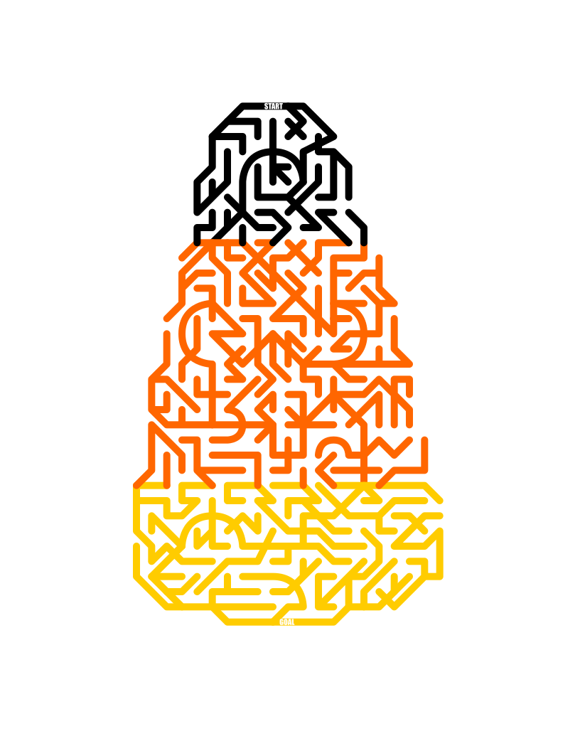 Halloween Maze - Candy Corn