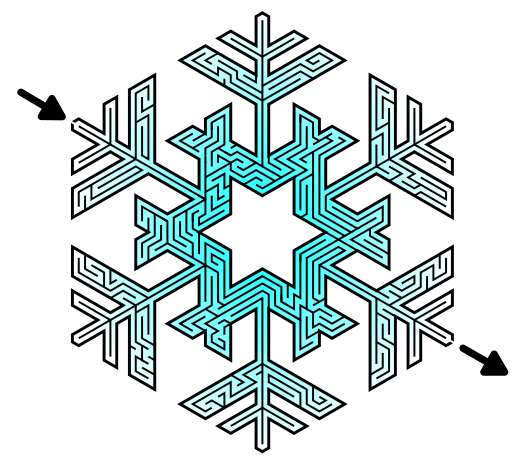 Old snowflake maze