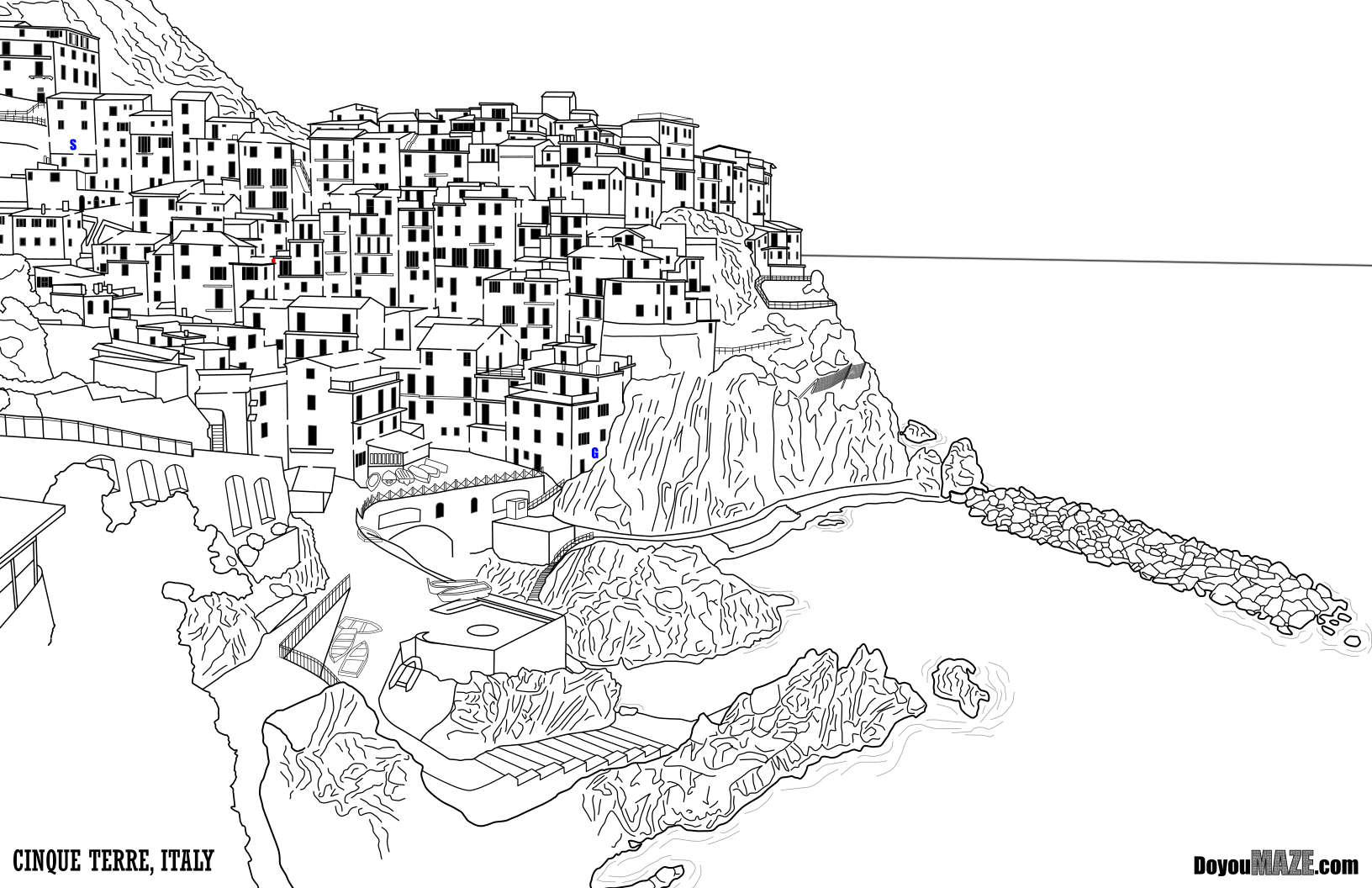  Maze of the Week #223 - Cinque Terre