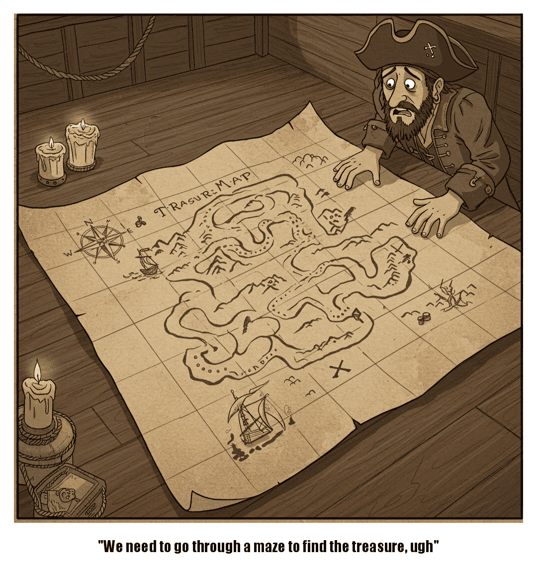 Doyoumaze Comic Strip #36 - Treasure Map