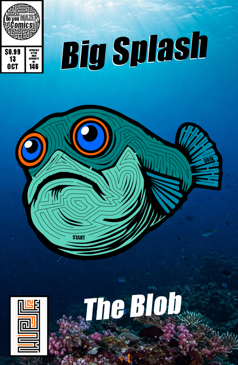 Blob Fish Maze Comic Book.
