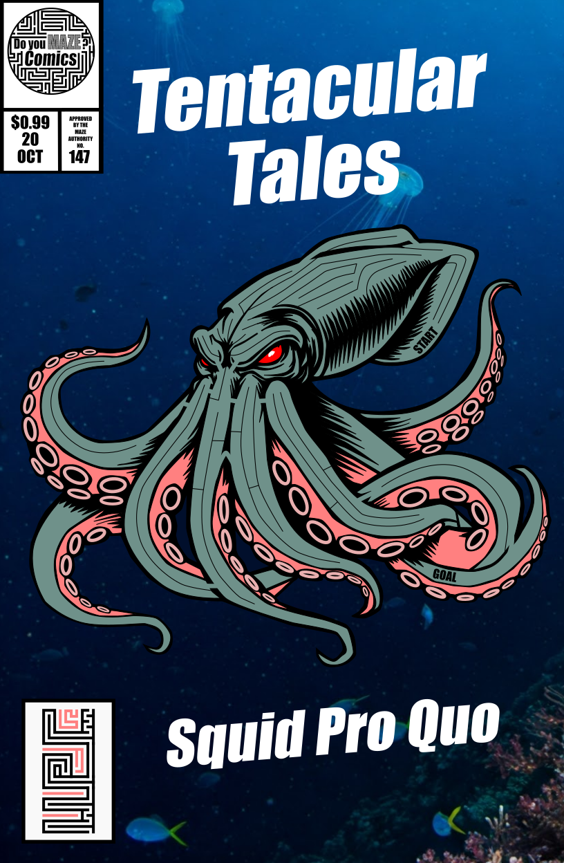 Maze Comic Book Cover #147 - Tentacular Tales