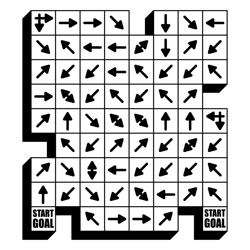 start goal arrow maze #2