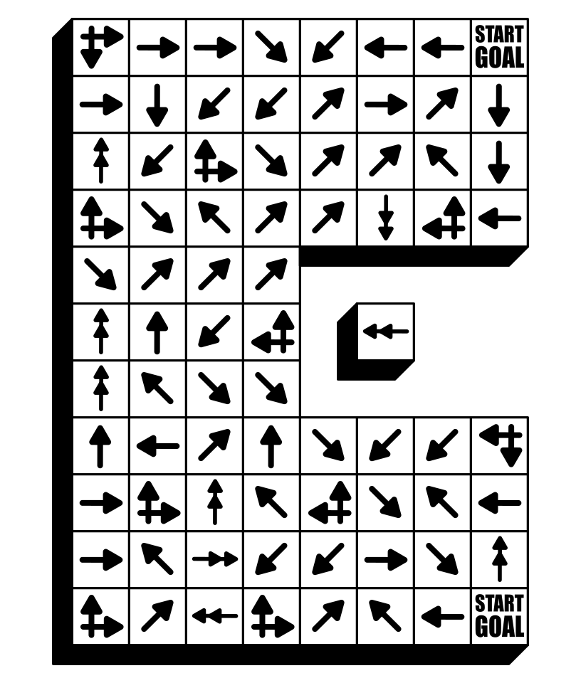 start goal arrow maze #3