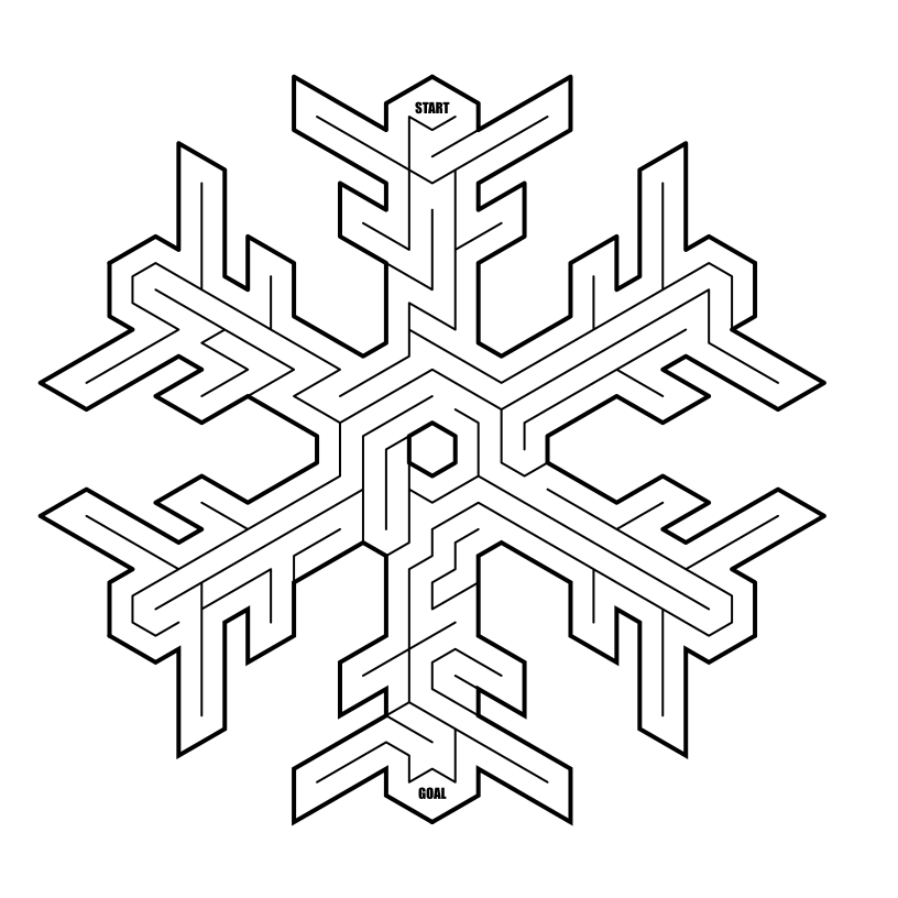 Kids Snowflake Maze #9