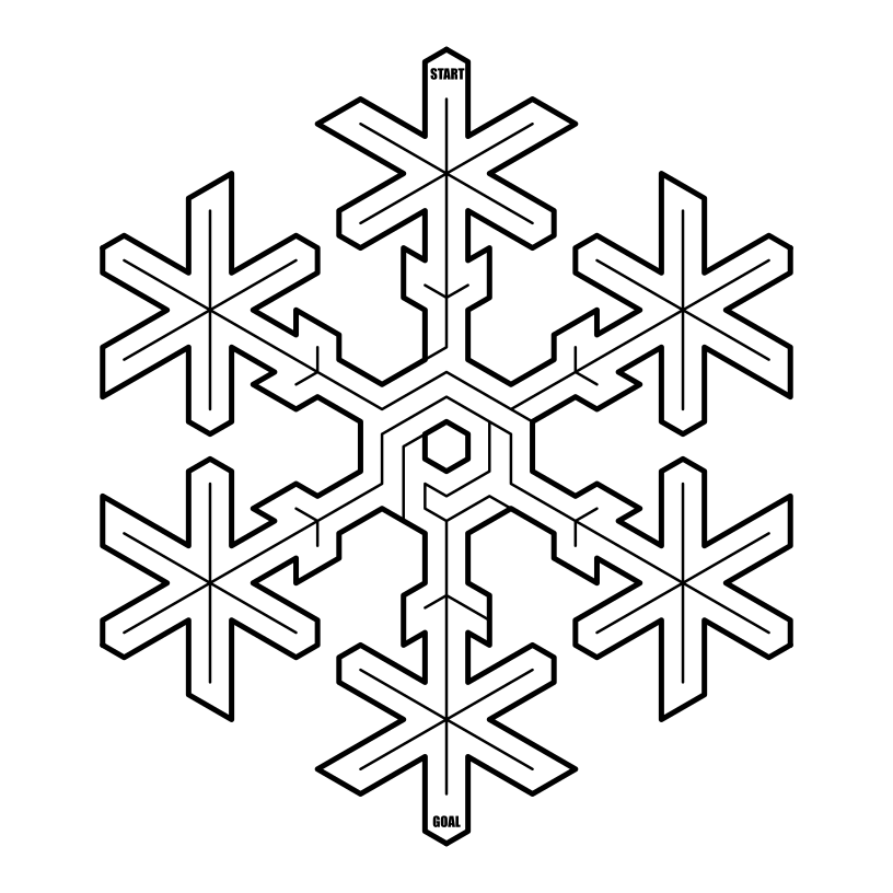 Kids Snowflake Maze #10
