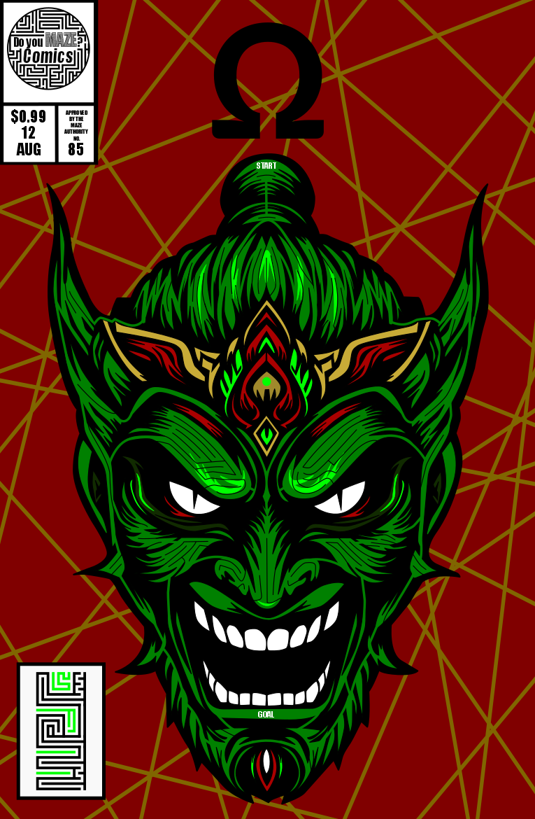  Masked Warrior Maze Comic Book