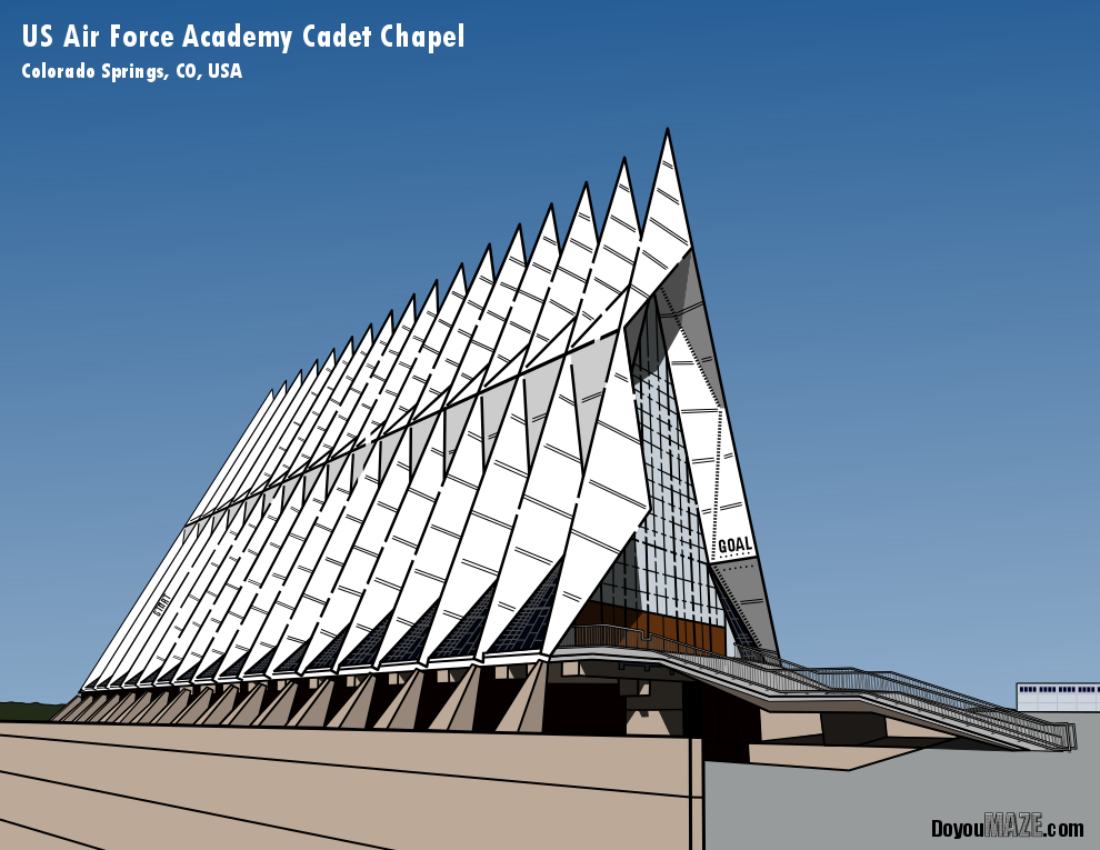 Air Force Academy Cadet Chapel Maze updated