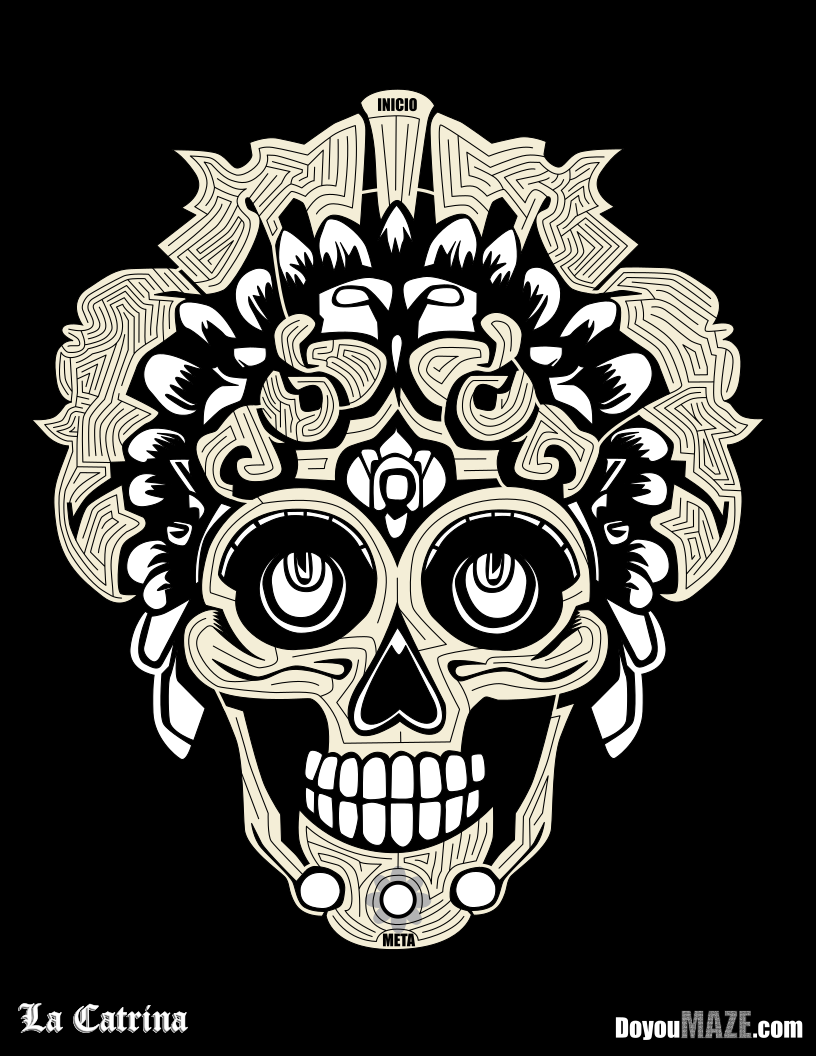 La Catrina Laberinto para colorear