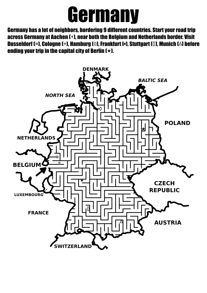 Germany Map Maze