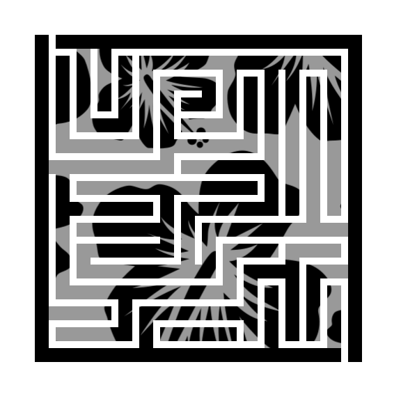 floral overlay maze