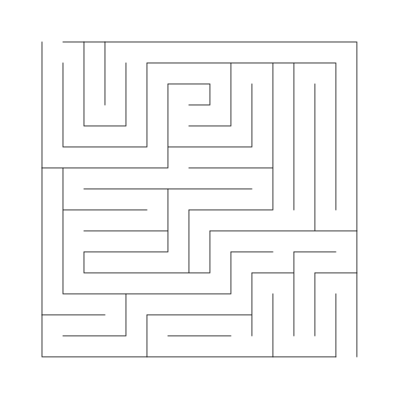 thin lined maze