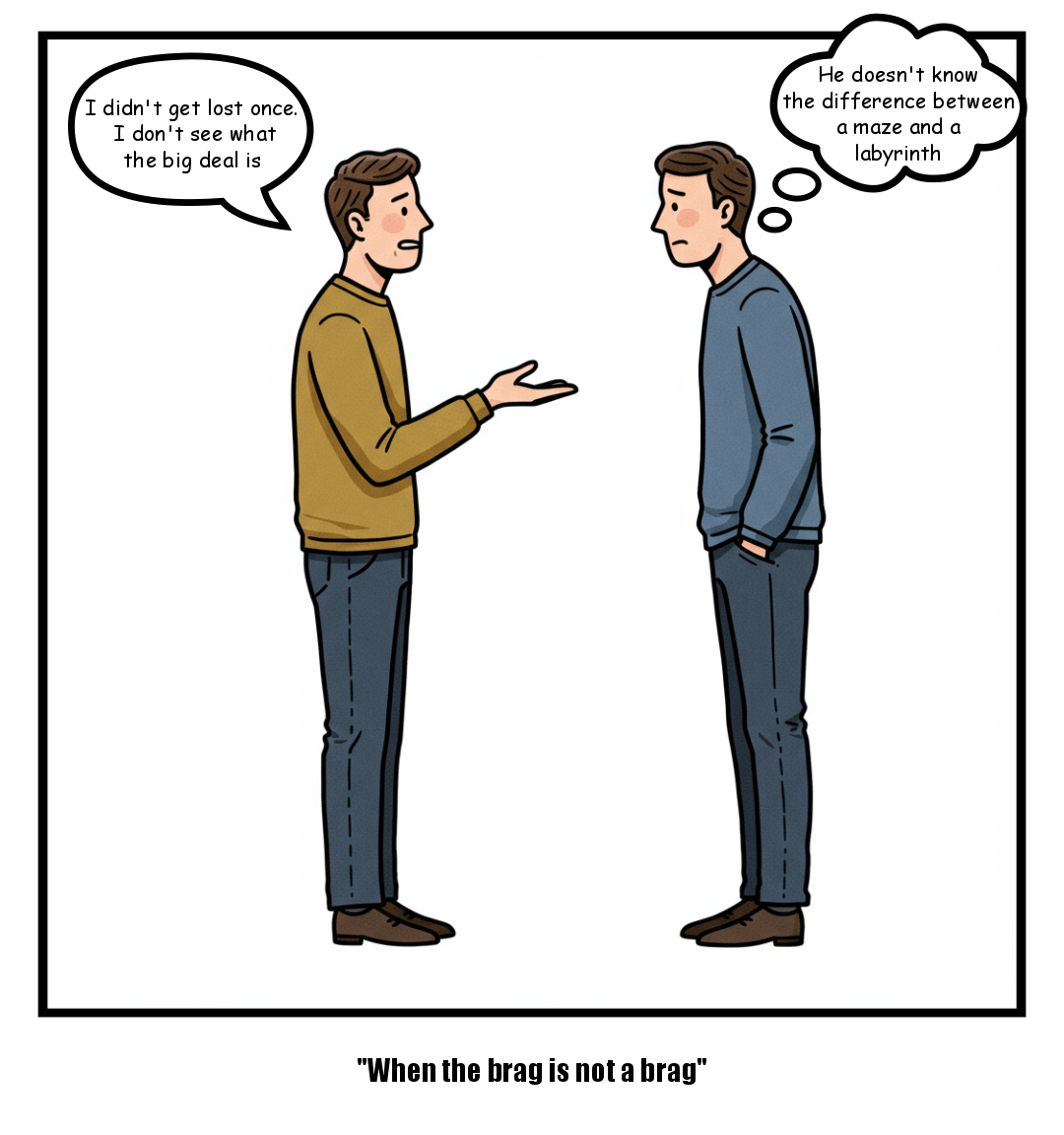 maze vs labyrinth comic strip