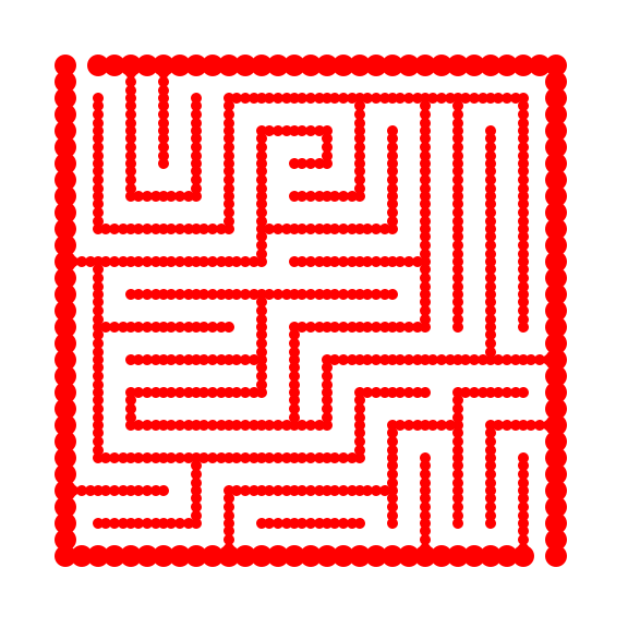 Red bubble walls maze