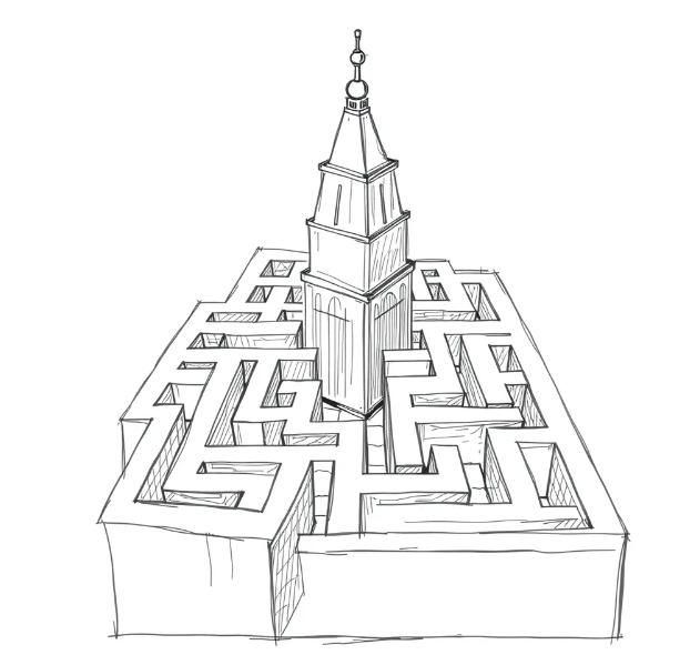 2024 Stable Diffusion building maze