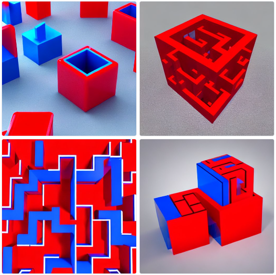 2023 Stable Diffusion 3D Maze