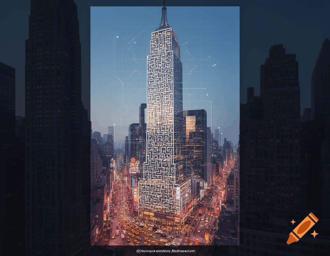 Craiyon 2026 Skyscraper Maze