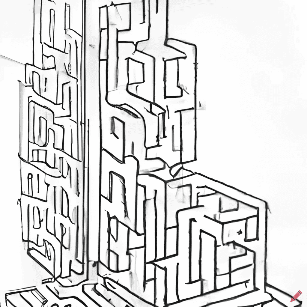 Craiyon 2023 Skyscraper Maze