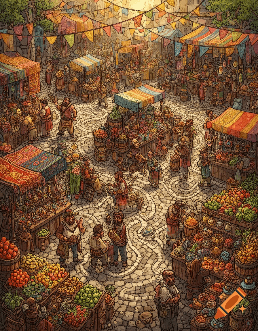 Craiyon 2026 SCJ market Maze