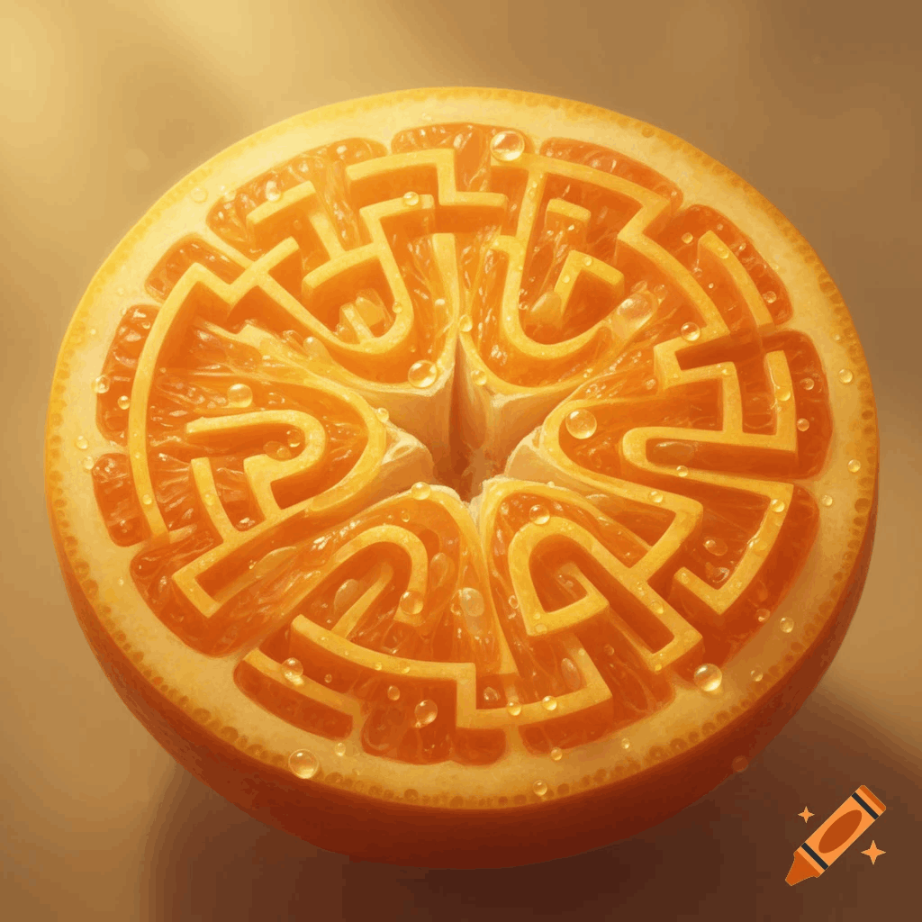 Craiyon 2026 Orange Maze