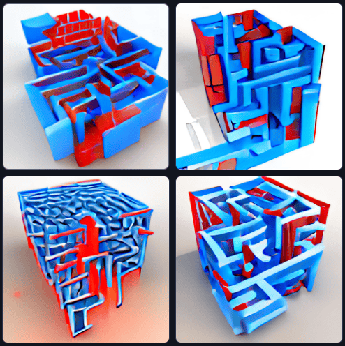 Craiyon 2023 3D Maze